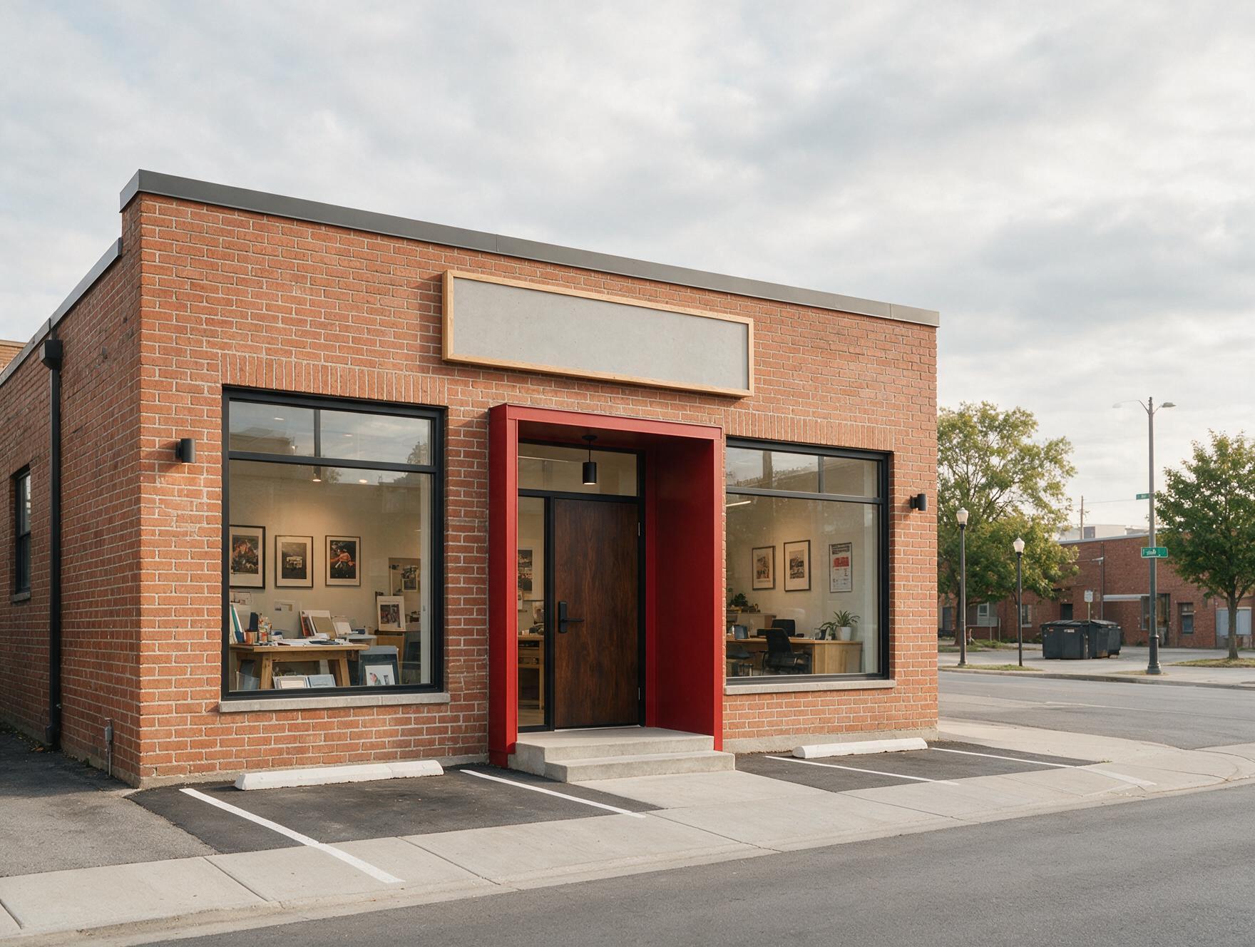 The Impress print shop exterior on S 50th Street in Omaha